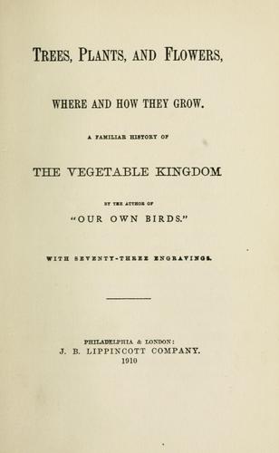 Cover for Trees, plants, and flowers