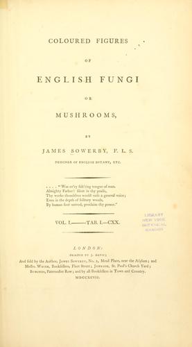 Cover for Coloured figures of English fungi or mushrooms.