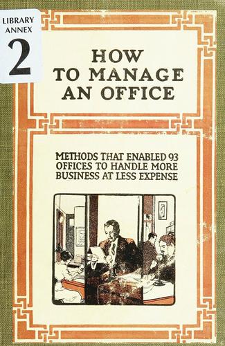 Cover for How to manage an office