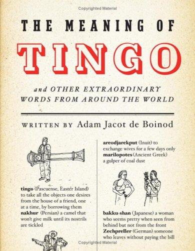 Cover for The meaning of tingo and other extraordinary words from around the world