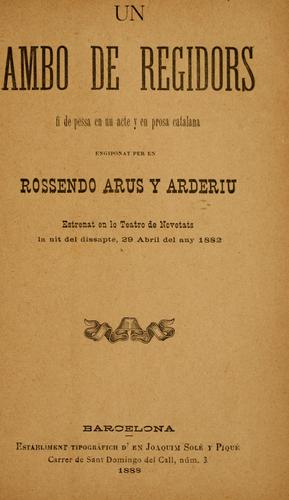 Cover for ambo de regidors