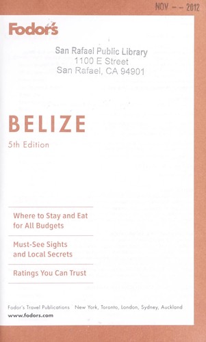 Cover for Fodor's Belize