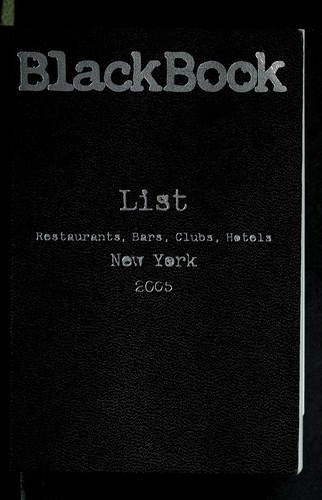 Cover for BlackBook list