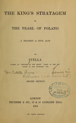 Cover for The king's strategem
