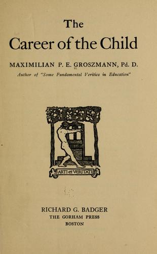 Cover for The career of the child