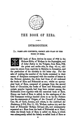 Cover for The books of Ezra, Nehemiah, and Esther, tr. by S. Taylor