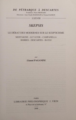 Cover for Skepsis