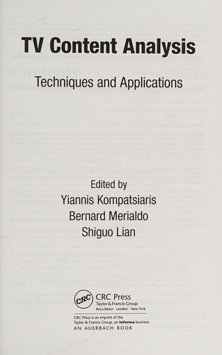 Cover for TV content analysis