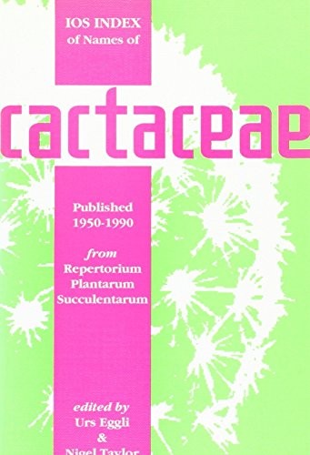 Cover for Ios Index of Names of Cactaceae