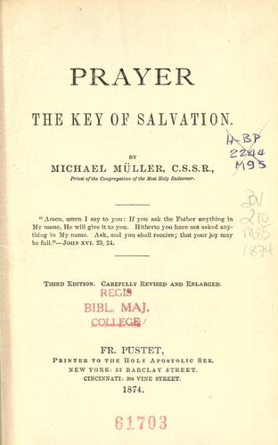 Cover for Prayer, the key of salvation