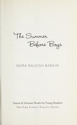 Cover for The summer before boys
