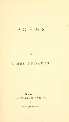 Cover for Poems