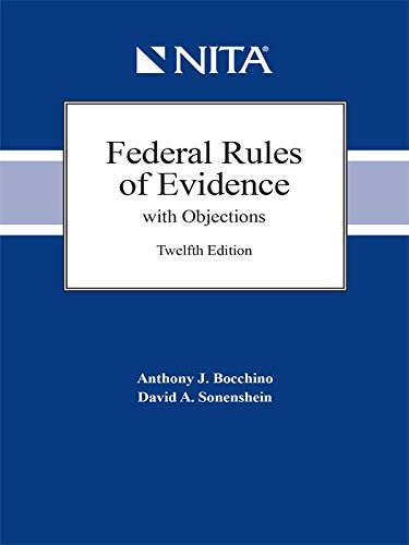 Cover for Federal Rules of Evidence with Objections