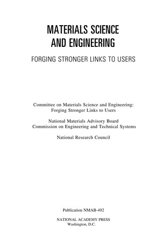 Cover for Materials science and engineering
