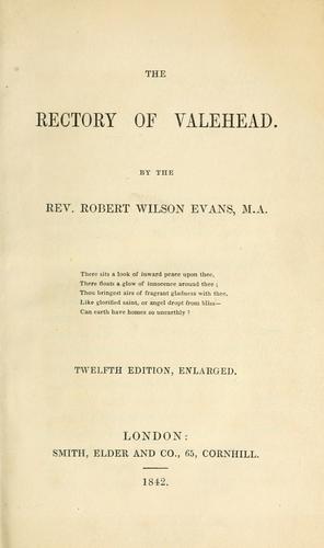 Cover for The rectory of Valehead.