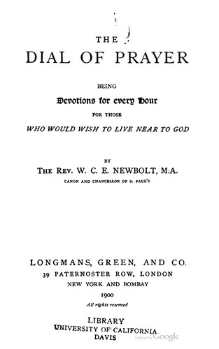 Cover for The Dial Of Prayer