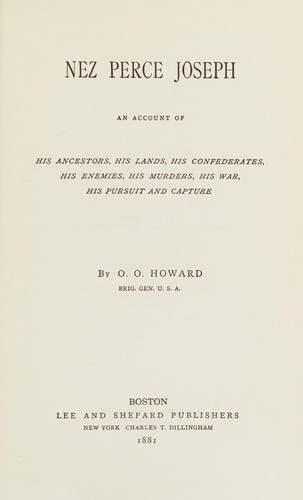 Cover for Nez Percé Joseph