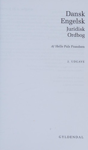 Cover for Dansk engelsk
