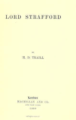 Cover for Lord Strafford