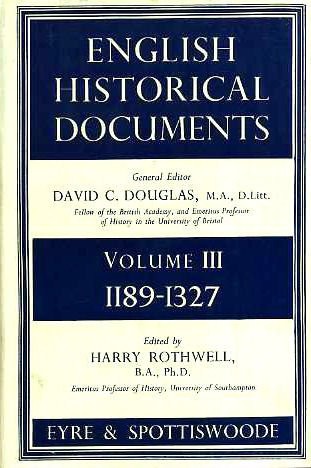 Cover for English Historical Documents