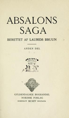 Cover for Absalons saga