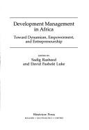 Cover for Development Management in Africa