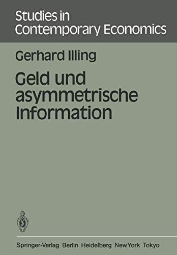 Cover for Geld und asymmetrische Information