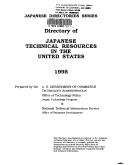 Cover for Directory of Japanese Technical Resources in the United States