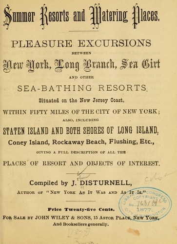 Cover for Summer resorts and watering places.
