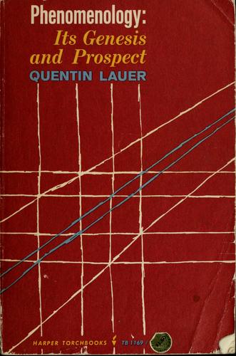 Cover for Phenomenology