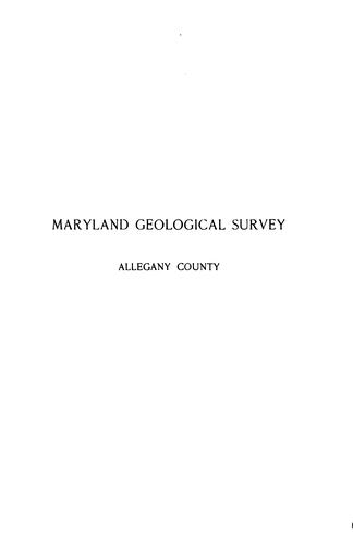 Cover for Allegany County.