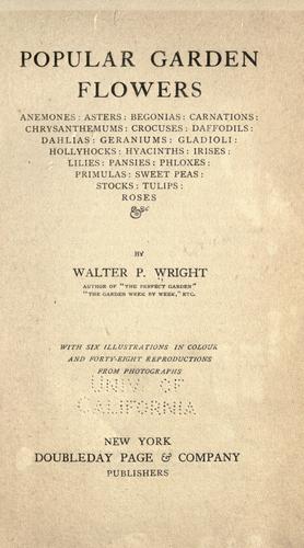 Cover for Popular garden flowers