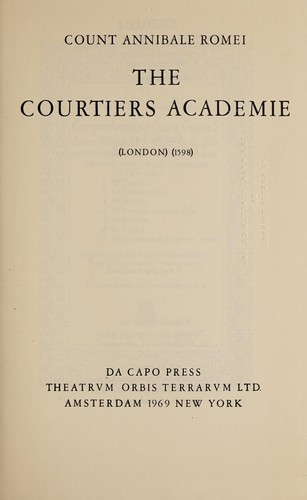 Cover for The courtiers academie.