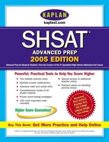 Cover for Kaplan SHSAT Advanced Prep 2005