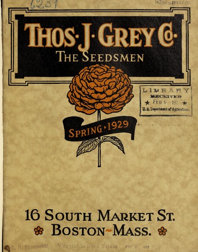 Cover for Spring 1929