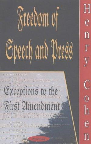 Cover for Freedom of Speech and Press