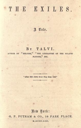 Cover for The exiles