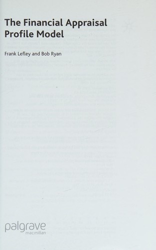 Cover for FINANCIAL APPRAISAL PROFILE MODEL.