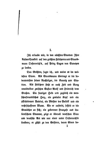 Cover for Prinz Eugen von Savoyen: Drei Vorlesungen
