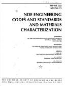 Cover for NDE engineering codes and standards and materials characterization