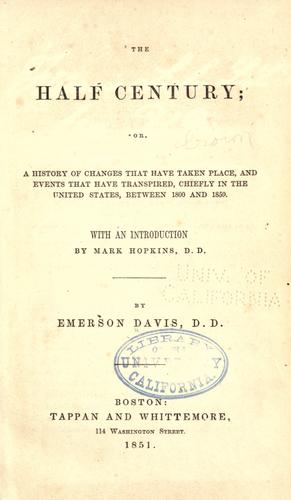 Cover for The half century
