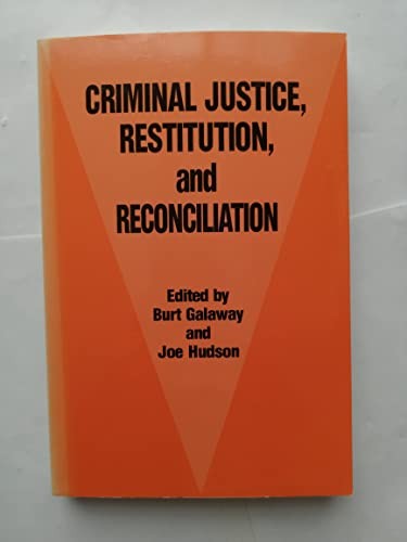 Cover for Criminal justice, restitution, and reconciliation
