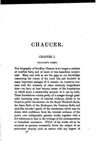 Cover for Chaucer.