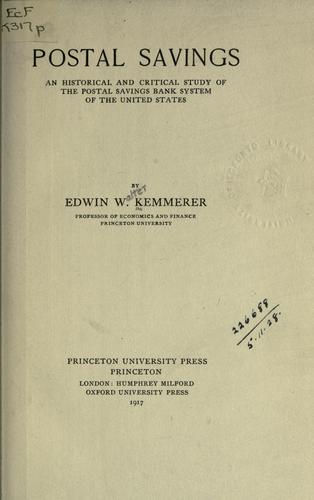 Cover for Postal savings