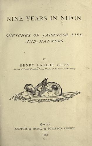 Cover for Nine years in Nipon.
