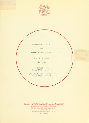 Cover for Information systems and organizational change