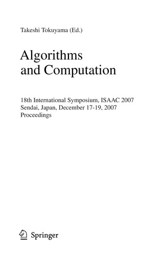Cover for Algorithms and Computation
