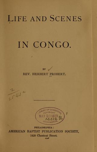 Cover for Life and scenes in Congo.