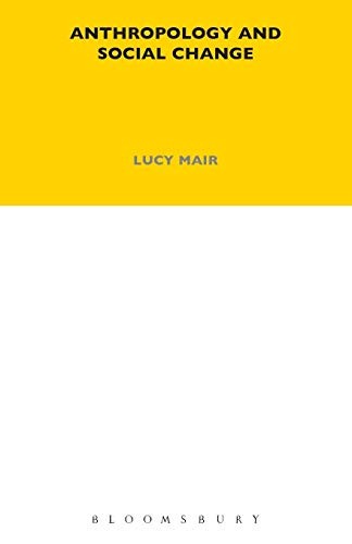 Cover for Anthropology and social change