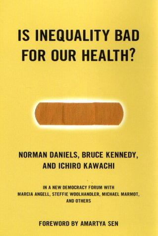 Cover for Is inequality bad for our health?